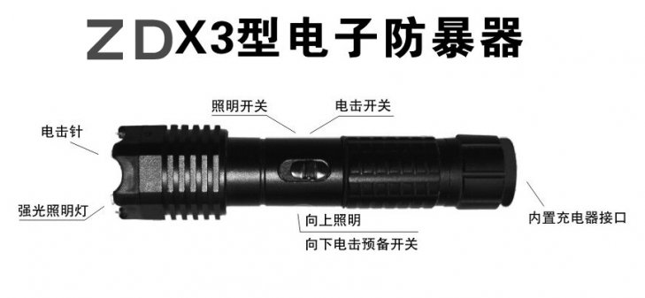 ZD-X/电击防暴器功能键